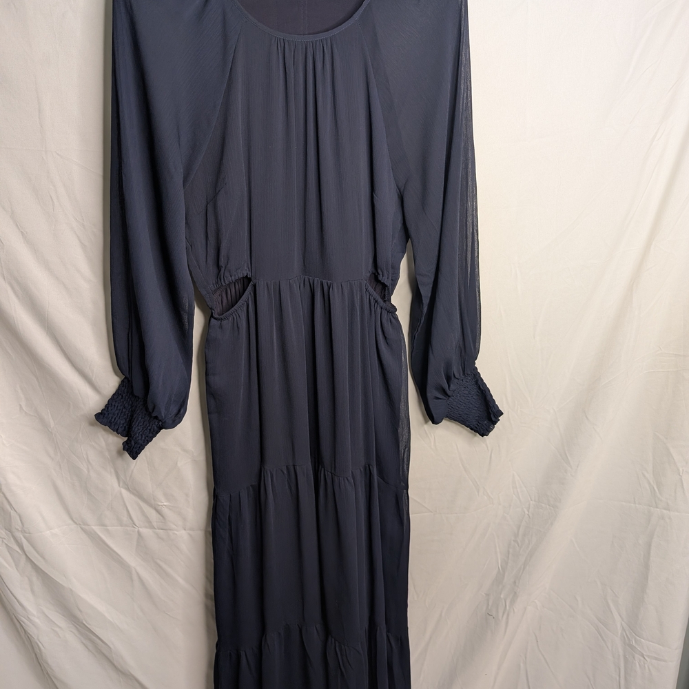 Dex Midnight Blue Long Sleeve Dress